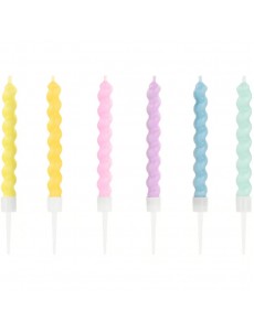 Velas Espiral Cores Pastel